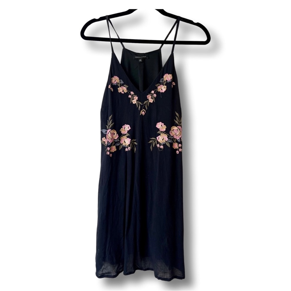 Kendall & Kylie Black Floral Mini Dress